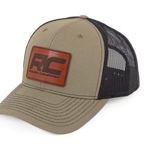 Rough Country Hat | Black Mesh | Rough Country Patch | Brown/Leather - Richardson 112