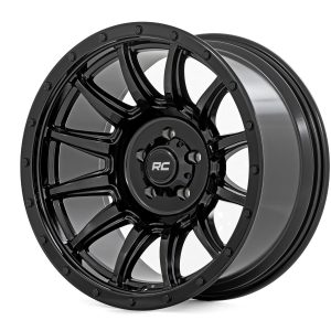 Rough Country 90 Series Wheel | One-Piece | Gloss Black | 18x9 | 6x5.5 | 0mm